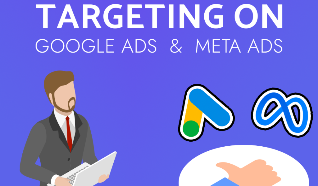 Difference between targeting on Google Ads and Meta Ads graphic